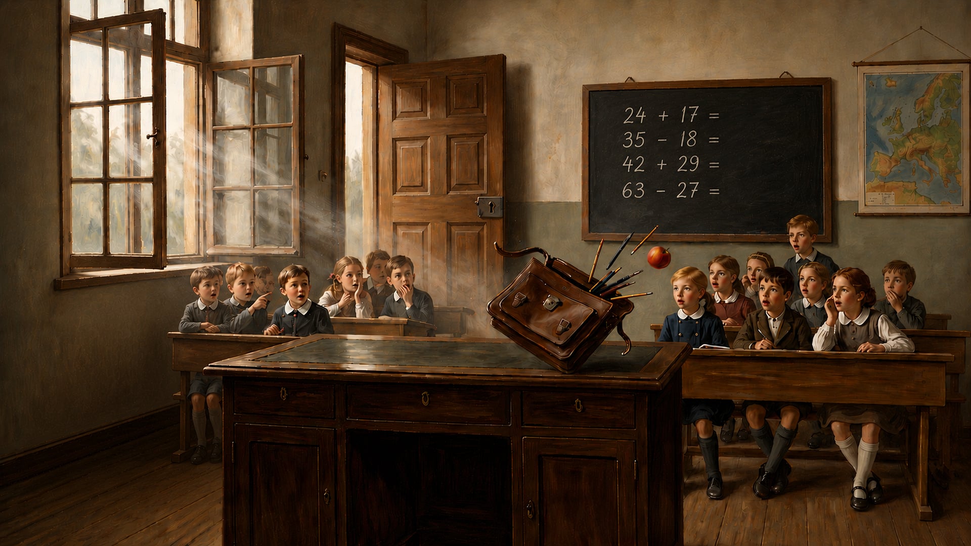 Illustration: Ein Schultag
